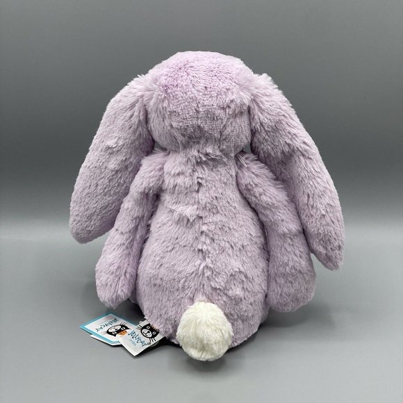Jellycat Medium Bashful Lilac Purple Bunny 12" Inch NEW - Picture 3 of 7